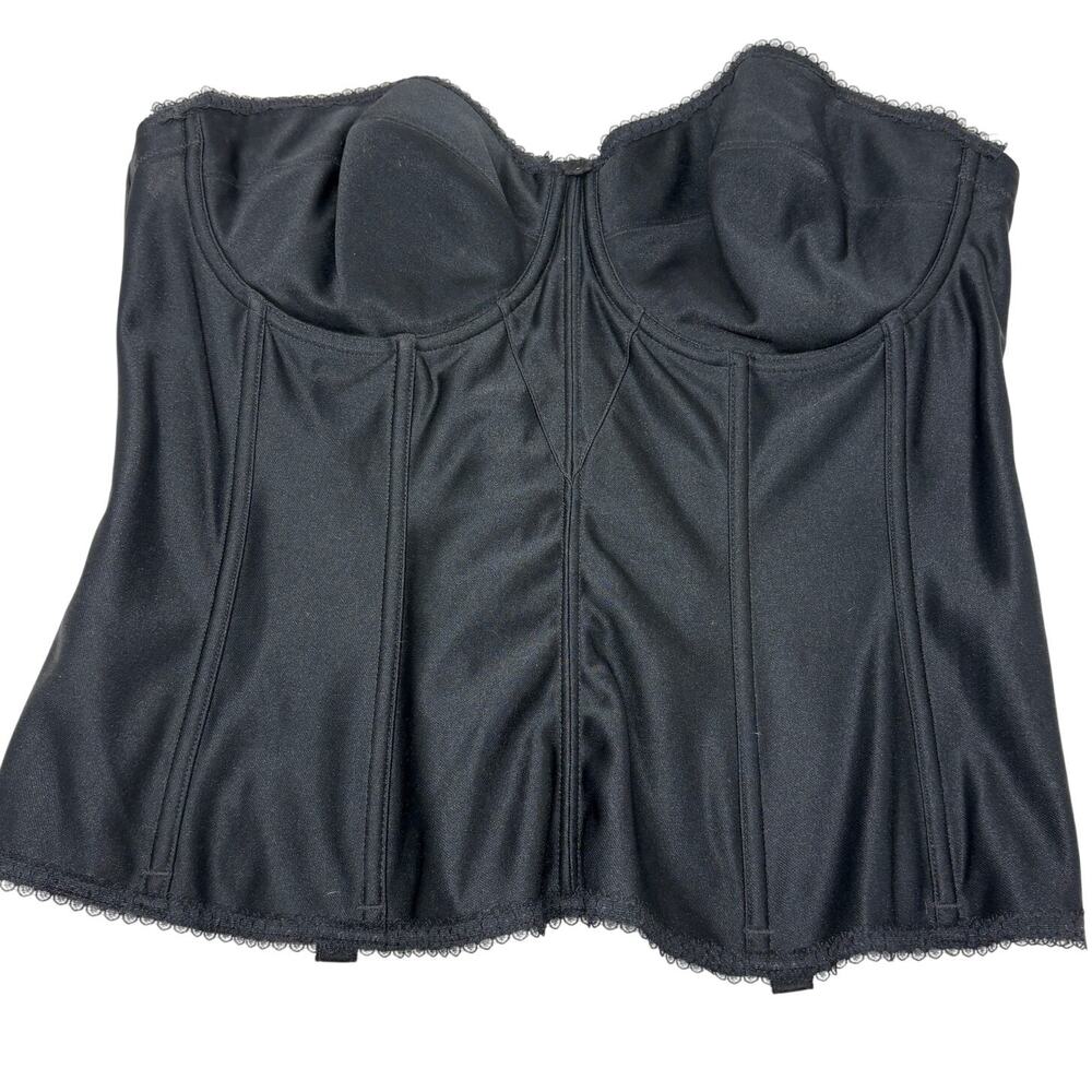 Dominique Corset Strapless Black Lingerie Bra - 42C